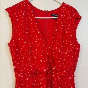 YOZABU Red Star Print Dress